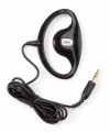 Light over-the-ear (not in-ear) earpiece is cheap and hygenic